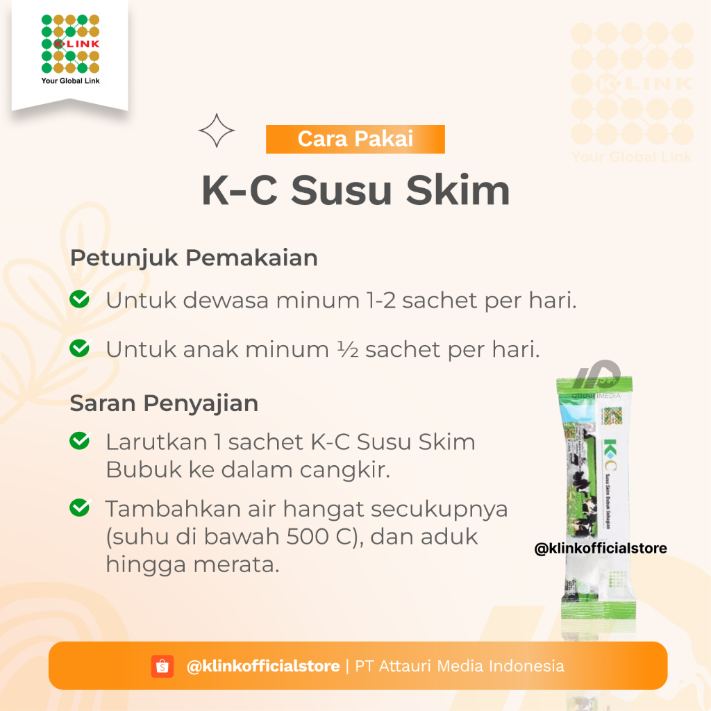 K-C Susu Skim Bubuk Sebagian 15 gram