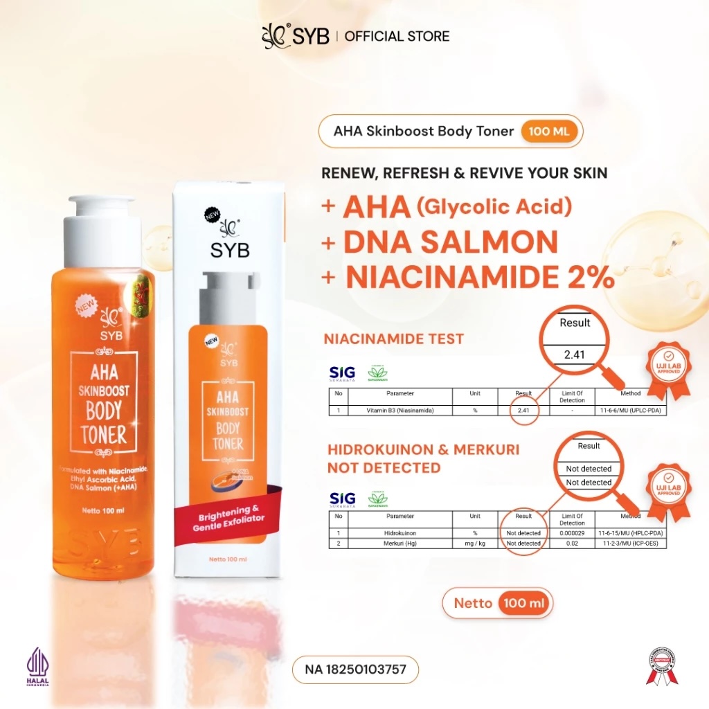 Sheva Jordan Bersama SYB AHA Skinboost Body Toner