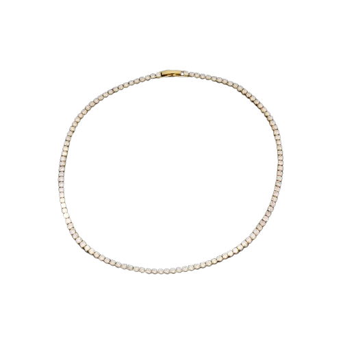 Kalung Tennis Full Batu Permata Bling Choker Gold 33 cm