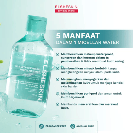 Elshe Estetika Nusantara Elsheskin Cica Deep Cleansing Micellar Water
