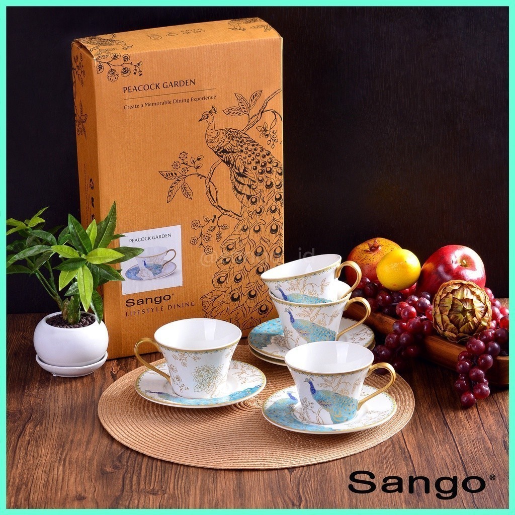 Sango Ceramics Indonesia Sango Set Cangkir Peacock Garden (Rak B)