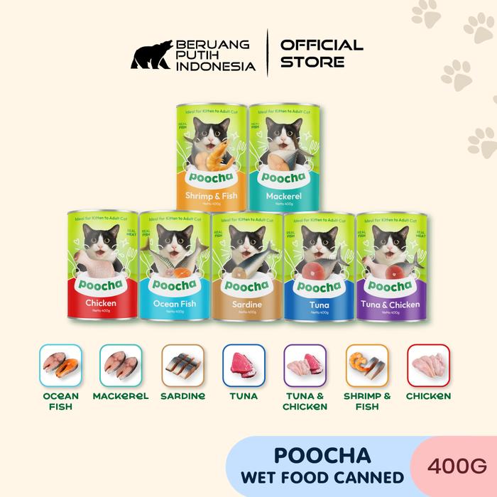 Poocha Cat Food Kaleng 400g 5