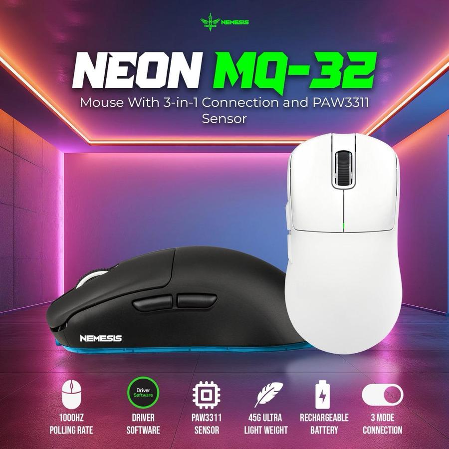 Klip Teknologi Indonesia NYK Nemesis Gaming Mouse Neon MQ32