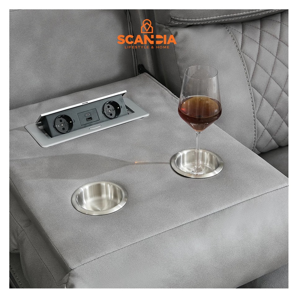 SCANDIA Indonesia SCANDIA Dahlberg Sofa Recliner 3 Seater with Dropdown