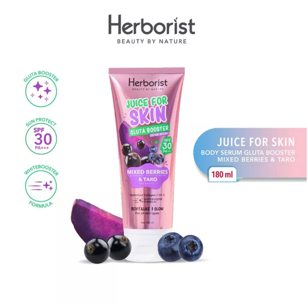 Juice For Skin Gluta Booster Lotion Serum SPF 30 PA+++ Mixeed Berries & Taro Extract 3