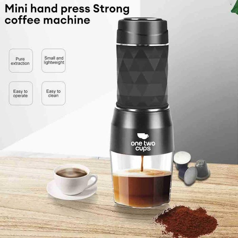 One Two Cups Hand Press Mini Espresso 3