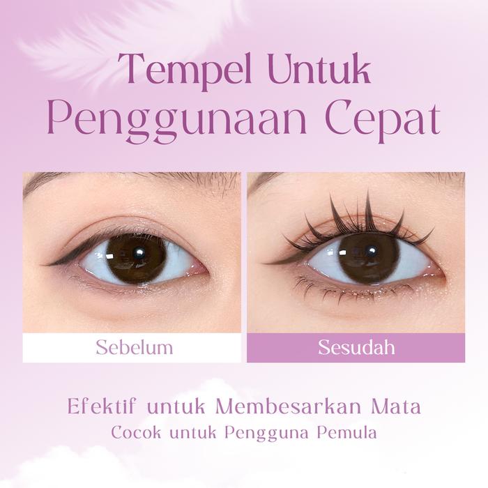 FCL Internasional Indonesia FOCALLURE Glue-Free False Eyelashes 3D Natural Curly Reusable CE01