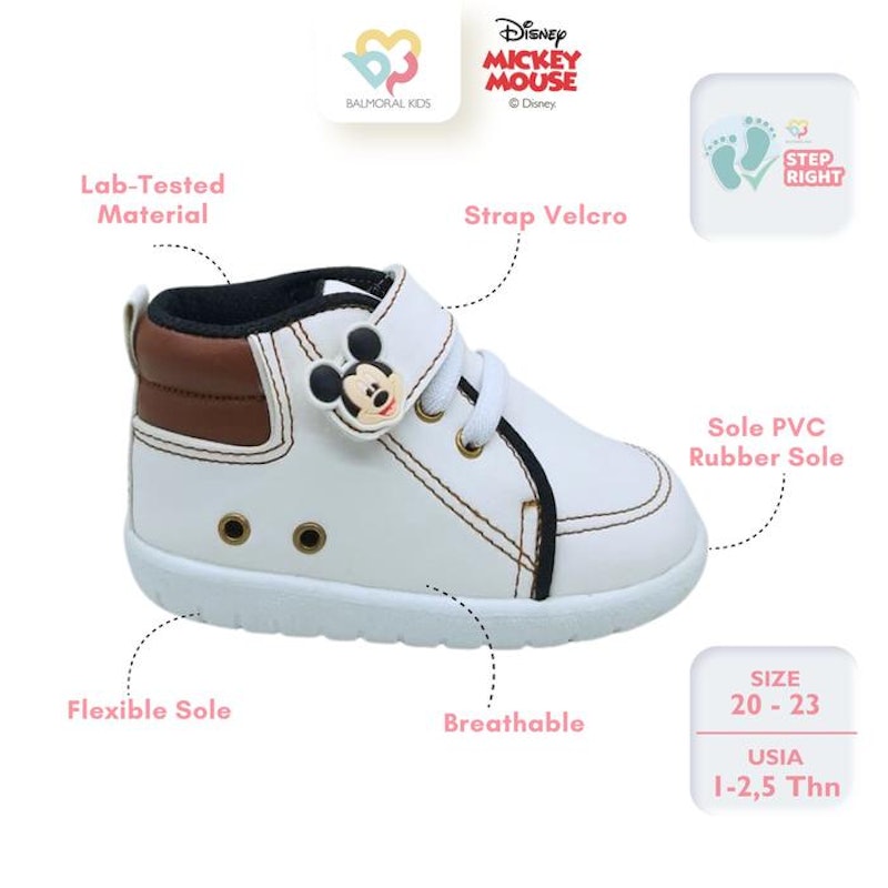 Balmoral Kids Sepatu Cicit Boys Disney Mickey 2
