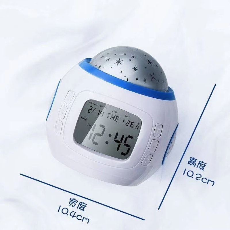 Jam Alarm Meja Digital Proyektor LCD Light/Music 3
