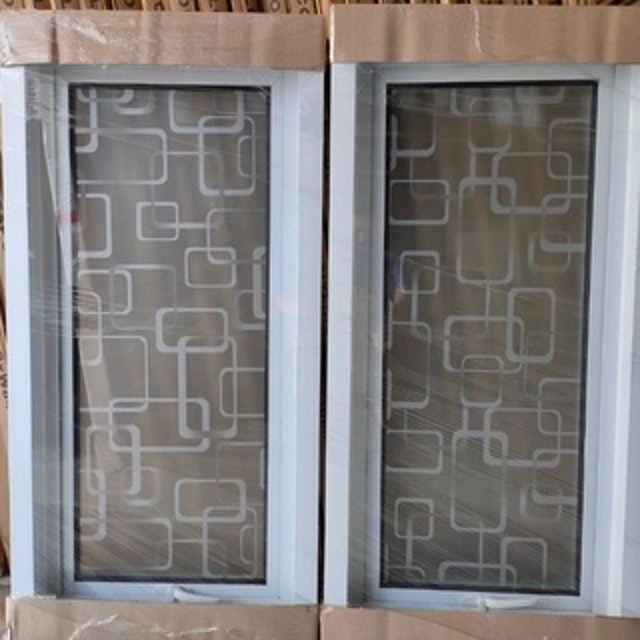 Jendela Aluminium Jungkit Motif Kaca Es Crystal 4