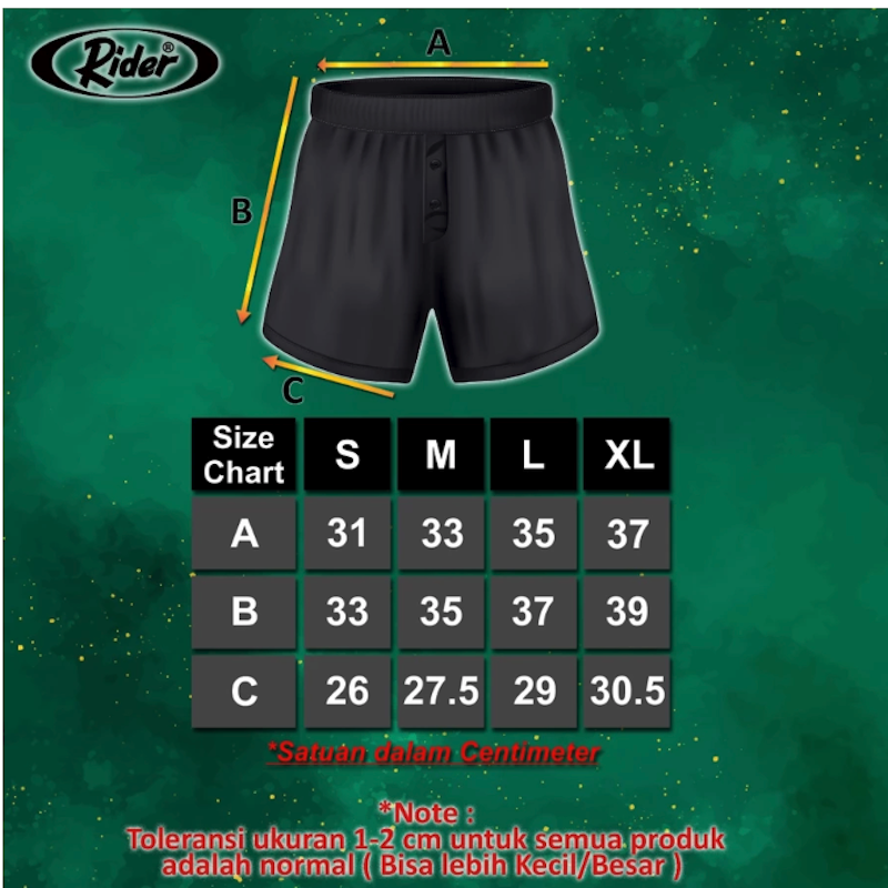 Rider Premium Boxer Pria Hitam 4