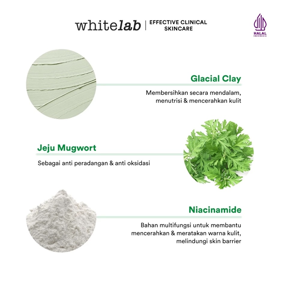 Natura Deca Kosmetika Whitelab Mugwort Deep Pore Clay Cleanser