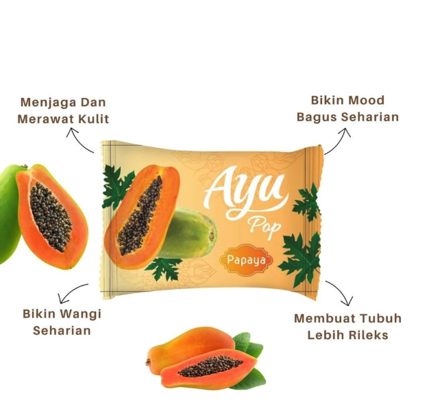 Sinar Antjol Ayu Pop Sabun Mandi Batang - Beauty Bar Soap Pepaya
