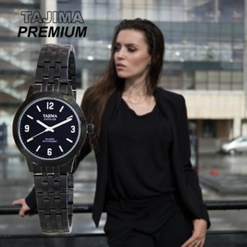 Jam Tangan Premium Wanita Black Band 3