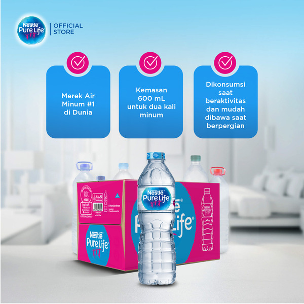 Nestlé Indonesia Nestle Pure Life Air Mineral 600 ml
