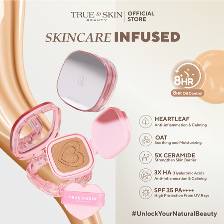 Triniti Tunggal Abadi True to Skin Skinlike Porefecting Cushion SPF 35 PA++++ 05 Pancake