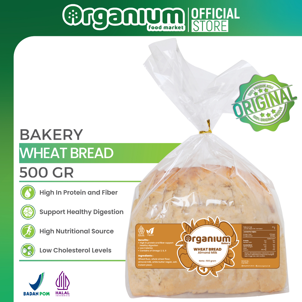  Organium Wheat Bread Almond Milk