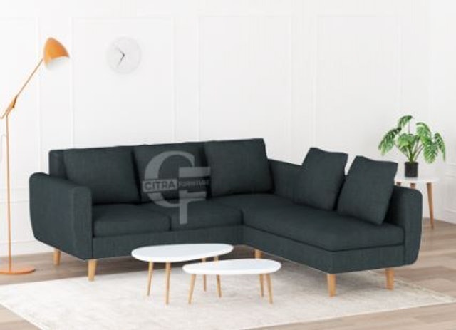 Sofa Sudut Minimalis L Putus Retro
