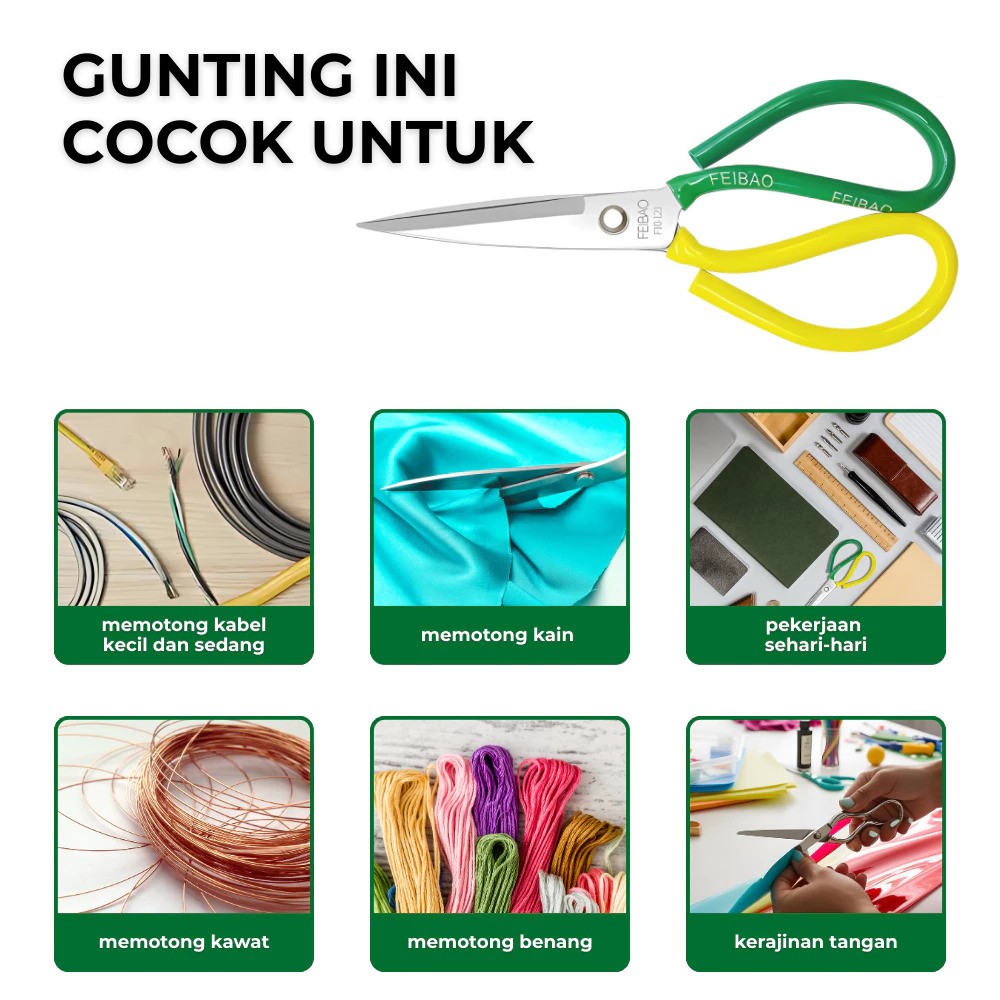 Feibao Gunting Kodok Serbaguna Besar F10-120