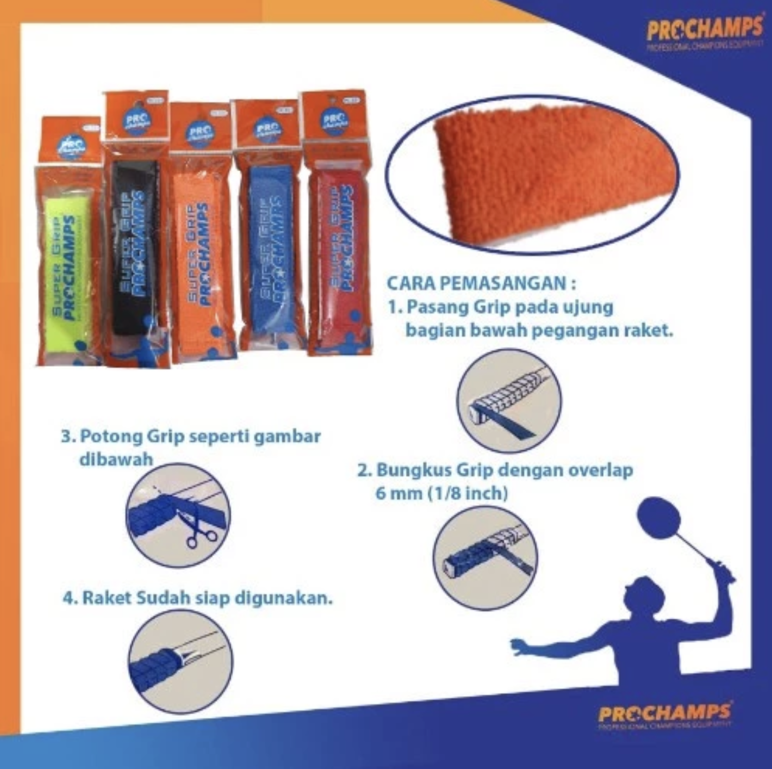  Prochamps Soft Grip Microfiber Towel Grip PC102