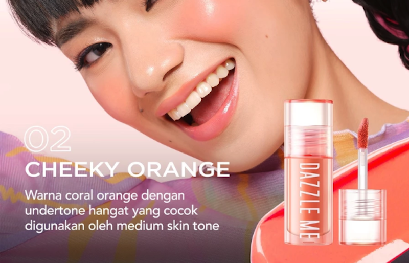 Heart-Melt Creamy Liquid Blush 02 Cheeky Orange 3