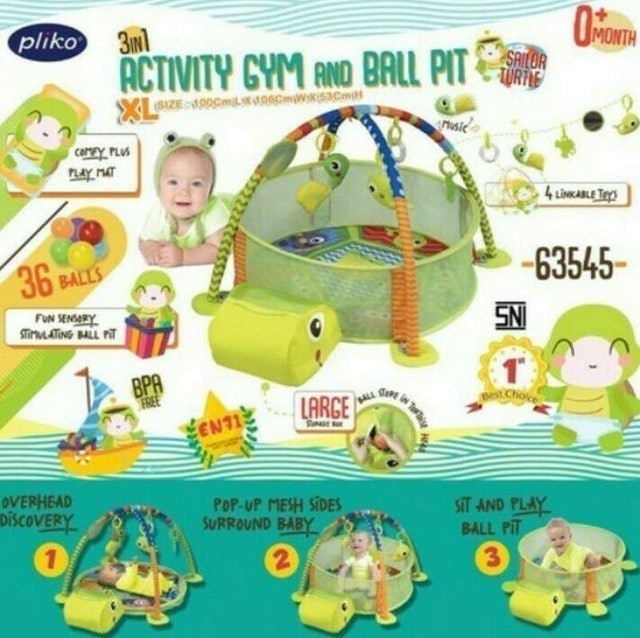 Pliko 3 in 1 Activity Gym and Ball Pit