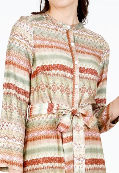 Gamis Green Brown Tribal 2