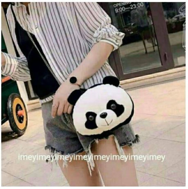 Tas Selempang Panda Tali Rantai 2