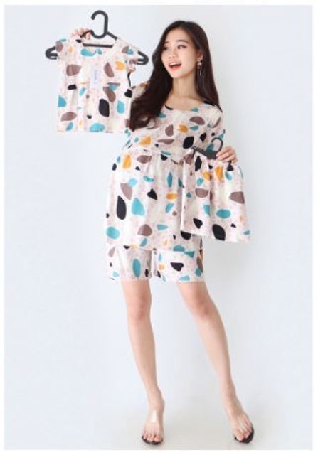 Piyama Couple Baju Hamil Menyusui Anak ｜ FST004