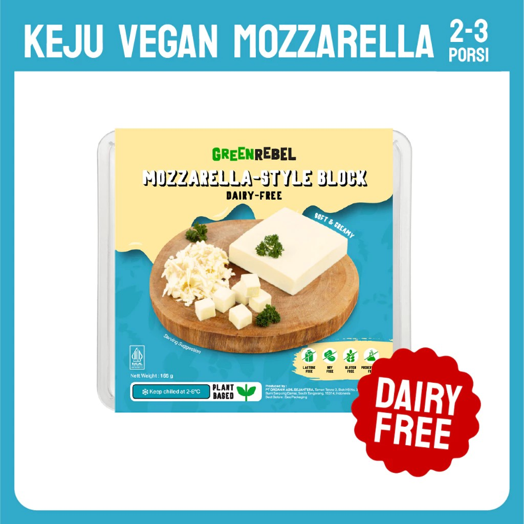 Organik Adil Sejahtera Green Rebel Mozzarella-Style Block Dairy-Free
