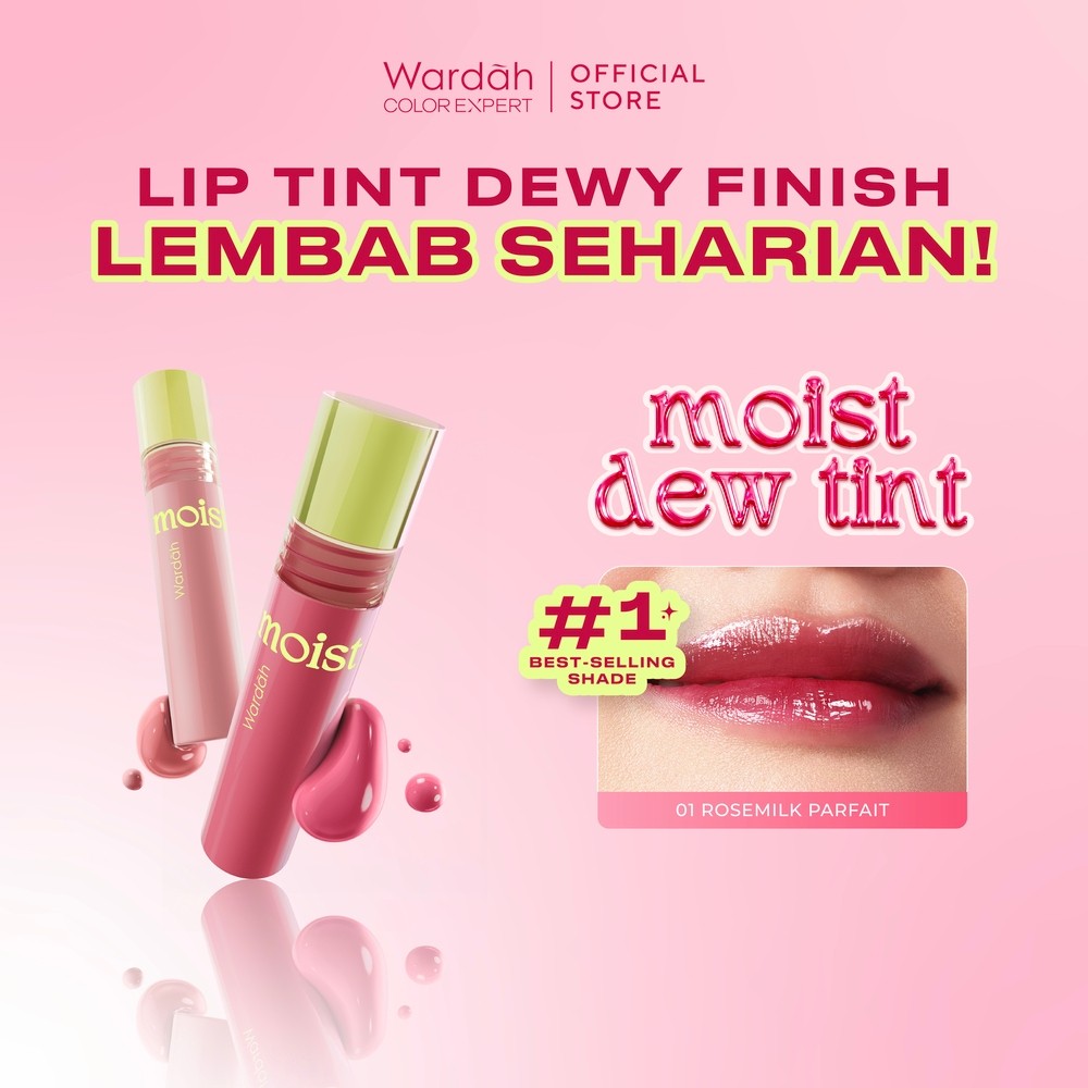 Wardah Moist Dew Tint 01 Rosemilk Parfait