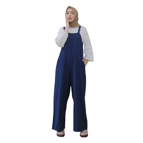Lozy Hijab Lilac Linen Jumpsuit