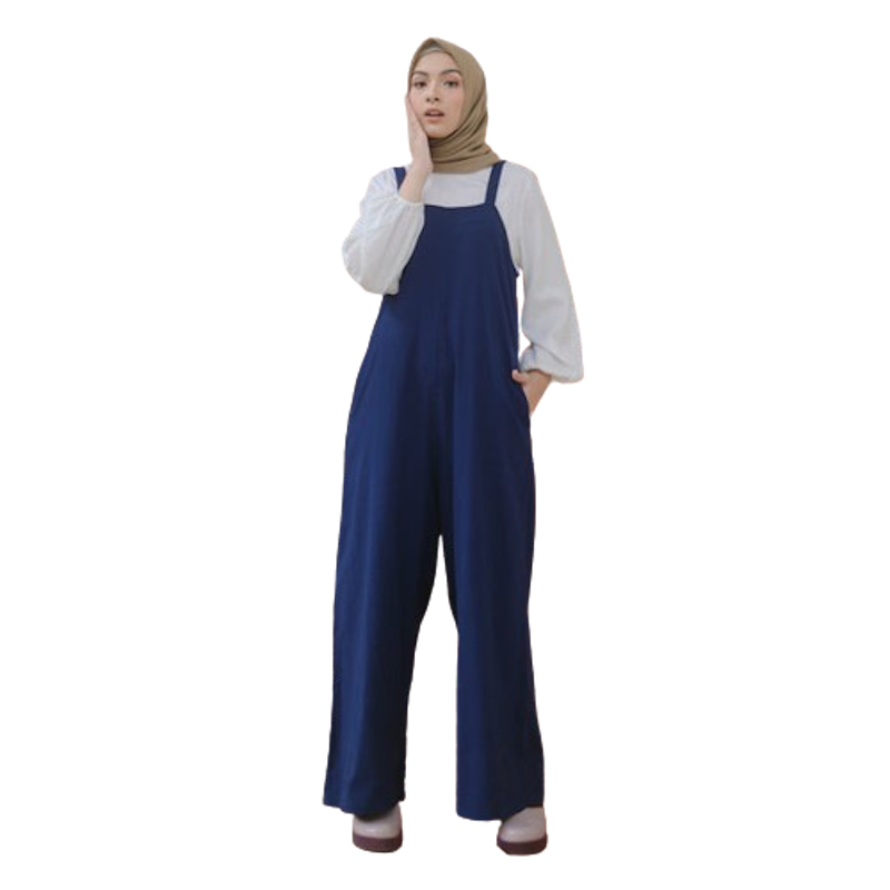 Lozy Hijab Lilac Linen Jumpsuit 1