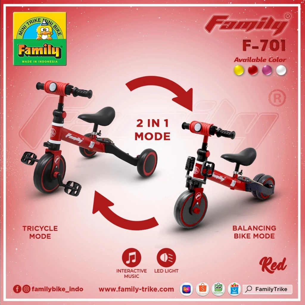 Family Balance Bike 2 in 1 4