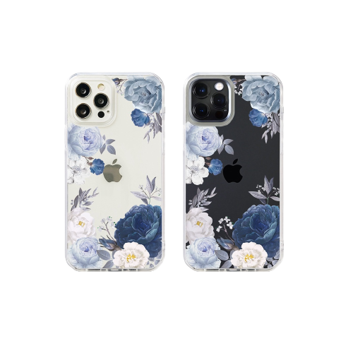 Blue Flowers Hybrid Crystal Case