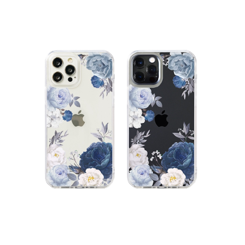 Blue Flowers Hybrid Crystal Case 1