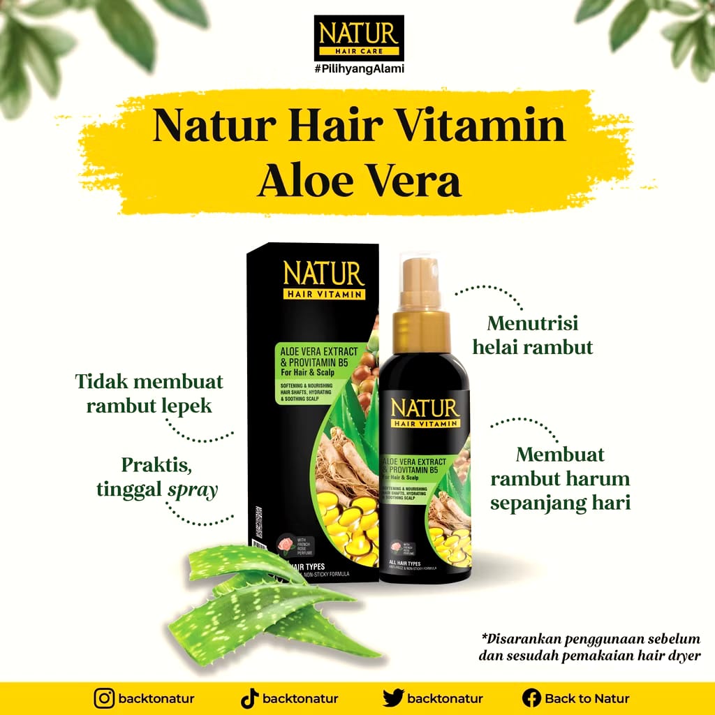 Gondowangi Tradisional Kosmetika Natur Hair Vitamin Aloe Vera Extract & Provitamin B5