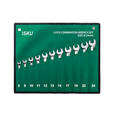 ISKU Kunci Ring Pas Set 11 pcs 8-24 mm