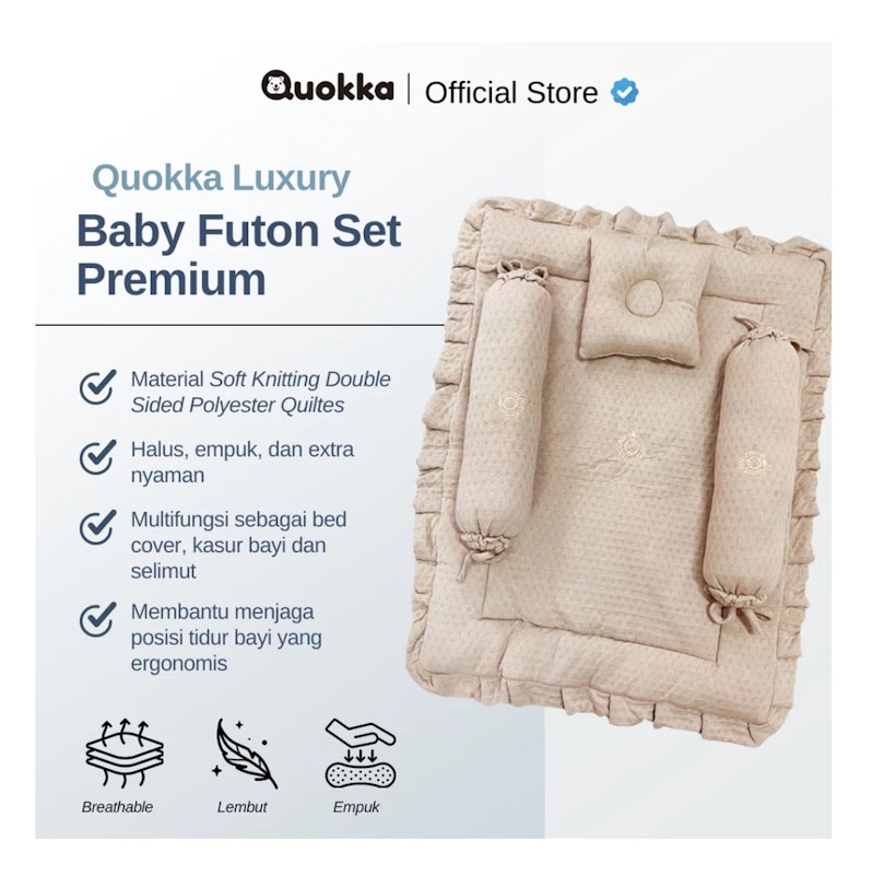 Quokka Luxury Baby Futon Set Hypoallergenic Soft 2