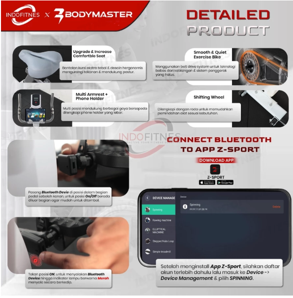 Indofitnes  BODYMASTER Spinning Bike  BM-S501