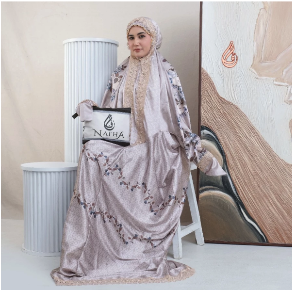  NAFHA Mukena Terusan Dewasa Armanyy Sutra Silk Berlin X Istanbul Series 