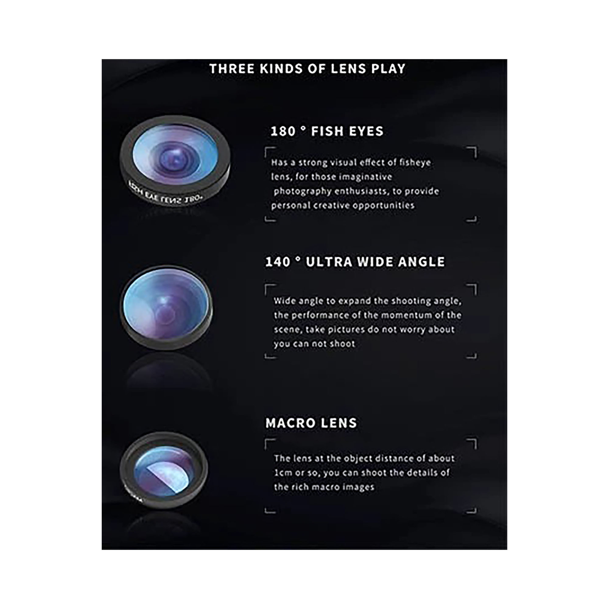  Robotsky 3 in 1 Camera Lens Style