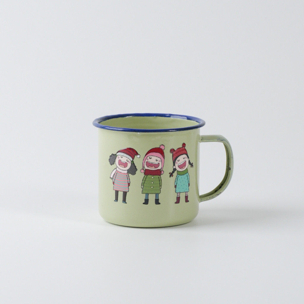 Seruni Living Hampers Mug Enamel Kaleng Motif Natal