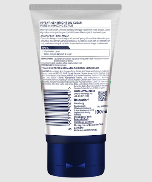 Beiersdorf Nivea Men Bright Oil Control Pore Minimizing Foam