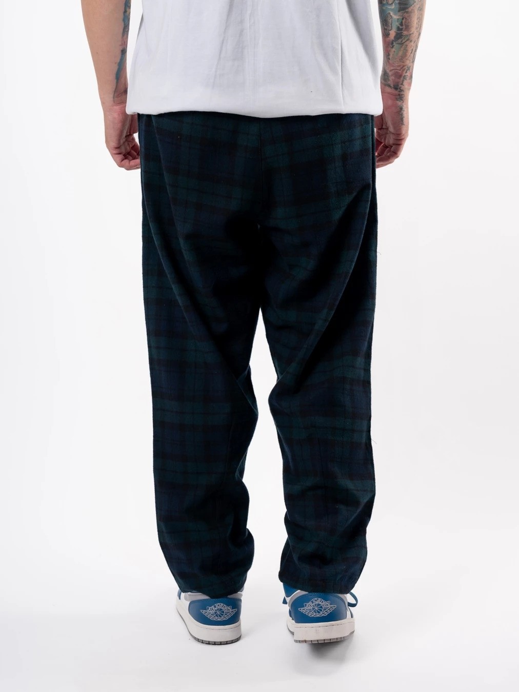 Jane Frey Jane Frey Celana Baggy Tartan Navy Green  8224