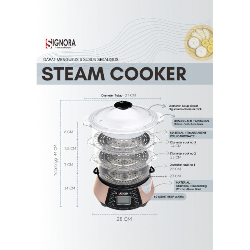 Signora Sarana Sukses Signora Steam Cooker