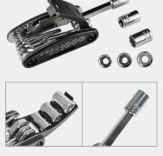 16 in 1 Multifunction Bicycle Repair Tools Kit