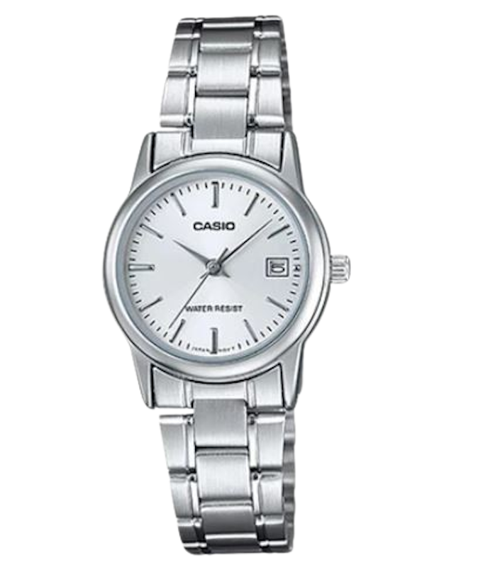 Casio Ladies Grey Dial Stainless Steel Band 1