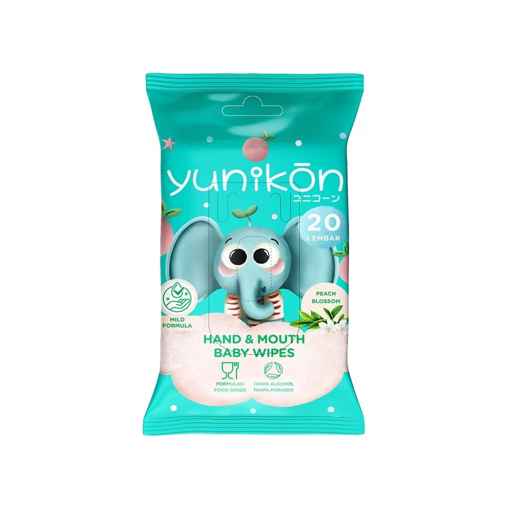 Yunikon Peach Blossom Hand & Mouth Baby Wipes