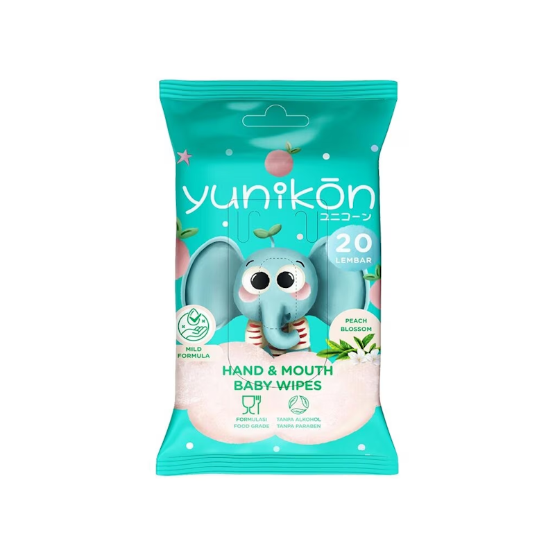 Yunikon Peach Blossom Hand & Mouth Baby Wipes 1